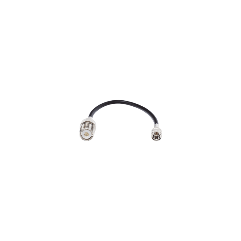 Jumper Adaptador de Conector Mini UHF Macho a UHF Hembra (SO-239), Níq