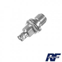 Adaptador en Línea, de Conector N Hembra a BNC Hembra, Montaje en Dobl
