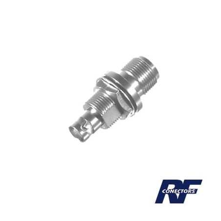 Adaptador en Línea, de Conector N Hembra a BNC Hembra, Montaje en Dobl
