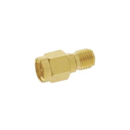 Adaptador en Línea, de Conector SMA Macho a SMA Hembra Inverso, Oro/ O