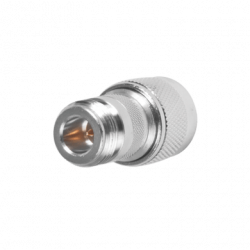 Adaptador en Línea, de Conector N Hembra Inverso a N Macho, Níquel/ Or