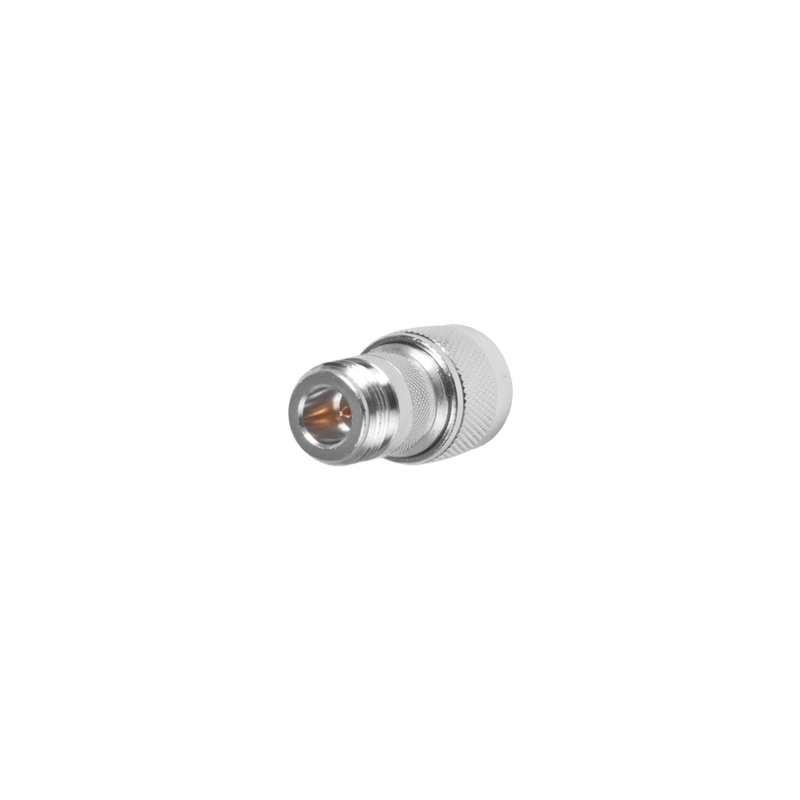 Adaptador en Línea, de Conector N Hembra Inverso a N Macho, Níquel/ Or