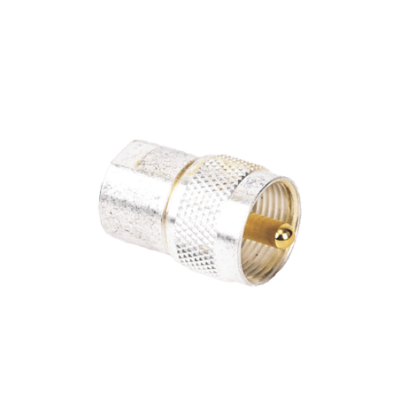 Adaptador UNIDAPT Hembra a UHF Macho (PL-259). Plata / Oro / Teflón.