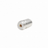 Adaptador UNIDAPT Hembra a UHF Hembra (SO-239). Plata-Oro-Teflón.