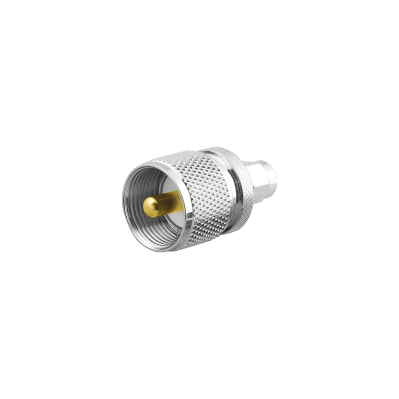 Adaptador en Línea, de Conector SMA Macho a UHF Macho (PL-259), Níquel