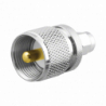 Adaptador en Línea, de Conector SMA Macho a UHF Macho (PL-259), Níquel