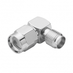 Adaptador en Ángulo Recto de Conector SMA Macho Inverso a SMA Hembra,