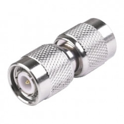 Adaptador Barril, de Conector TNC Macho a TNC Macho, Níquel/ Oro/ Tefl