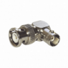 Adaptador en Ángulo Recto para 75 Ohm, de Conector BNC Macho a BNC Hem