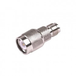 Adaptador en Línea de Conector Mini-UHF Hembra a TNC Macho, Níquel/ Or