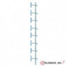 Antena Base VHF, 138-174 MHz, 8 Elementos de Dipolos Separados, 7 a 12