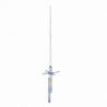 Antena Base Fibra de Vidrio, UHF de 440-450 MHz, 6 dB de ganancia