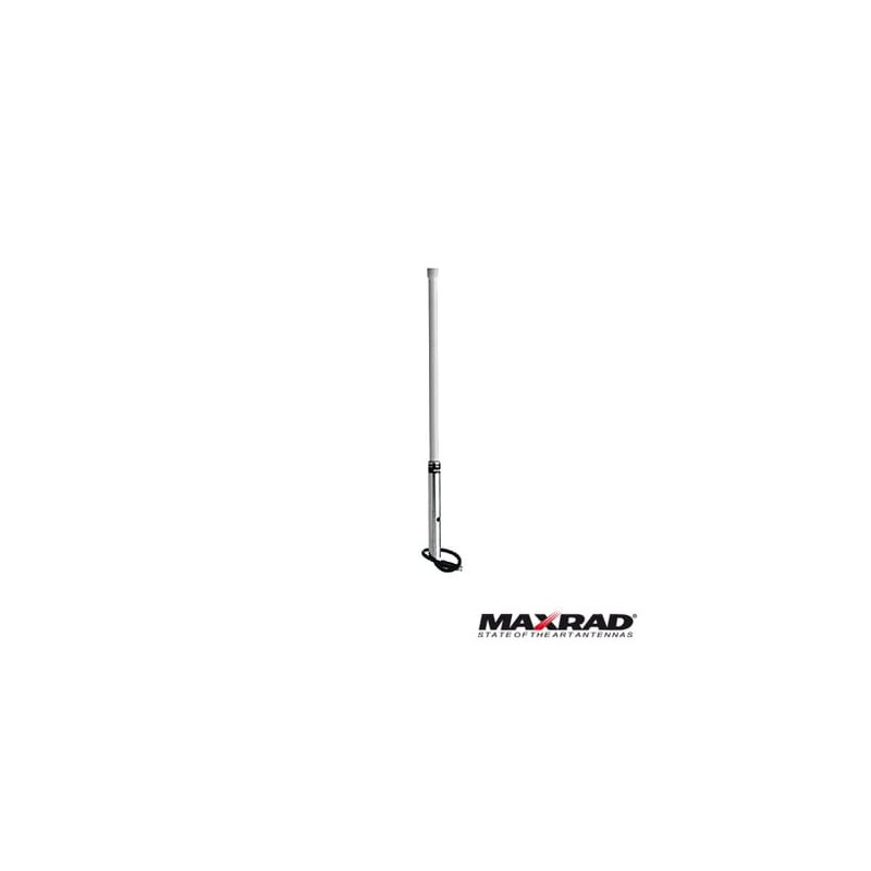 Antena base, fibra de vidrio, rango de frecuencia 156 - 162 MHz