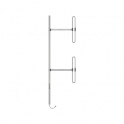 Antena Base de 2 Dipolos, 138-174 MHz, 5 dBd, 36 MHz de Ancho de Banda