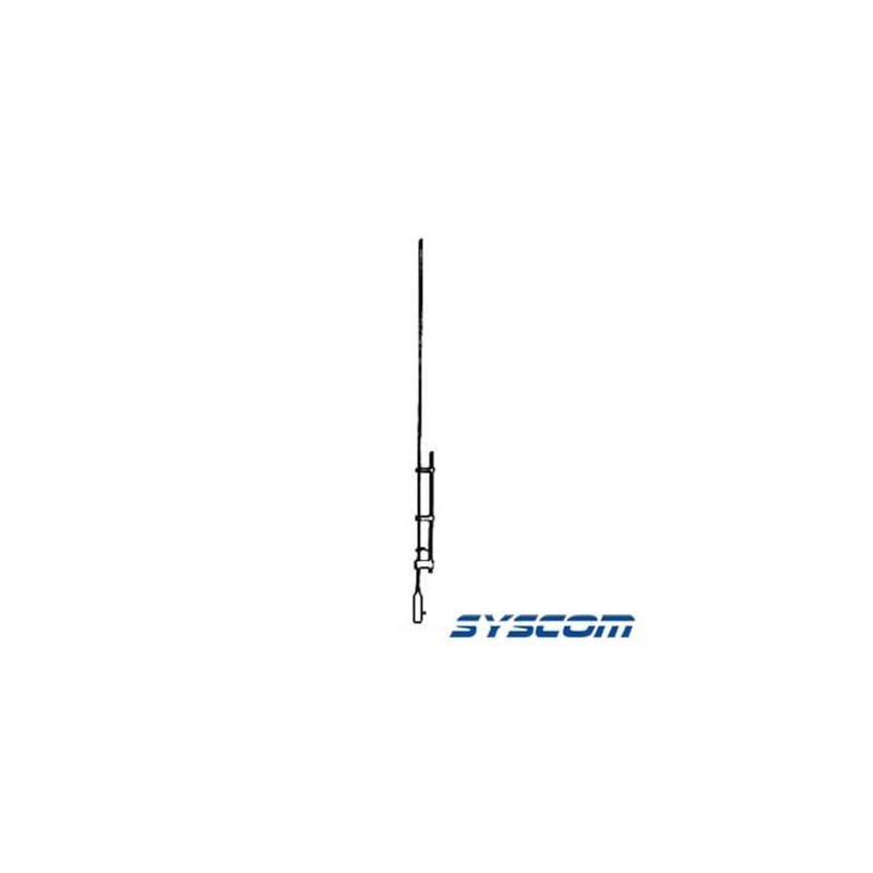 Antena Base VHF, Omnidireccional, Rango de Frecuencia 138 - 174 MHz.