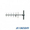 Antena base UHF, direccional de 6 elementos, rango de frecuencia 450 -