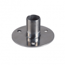 Montaje recto de 1, acero inoxidable, base con brida
