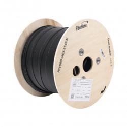 Carrete de 1 km de Fibra Óptica Aérea Mini Figura 8 G.657A2 tipo Drop,