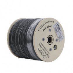 Carrete de 2 km de Fibra Óptica Drop Plana, Interior/Exterior G.657A2