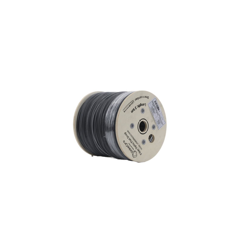 Carrete de 2 km de Fibra Óptica Drop Plana, Interior/Exterior G.657A2