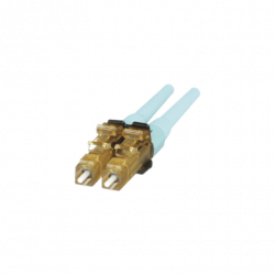Conector de Fibra Óptica LC Duplex OptiCam, Multimodo 50/125 OM3/OM4,