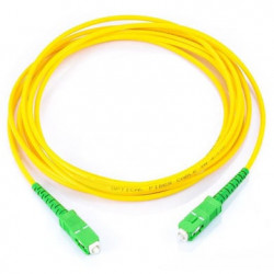 Jumper de Fibra Óptica Monomodo SC/APC-SC/APC Simplex, color amarillo,