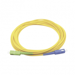 Jumper de Fibra Óptica Monomodo SC/UPC-SC/APC Simplex, color amarillo