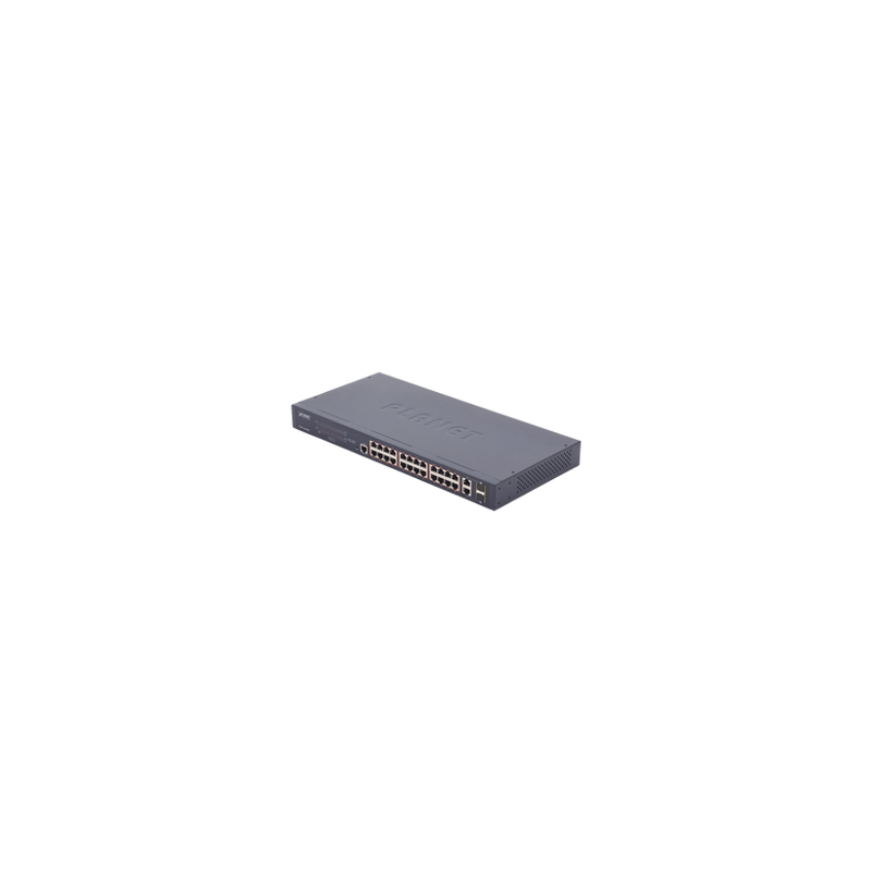 Switch administrable de 24 puertos 10/100TX PoE y 2 puertos combo TP/S