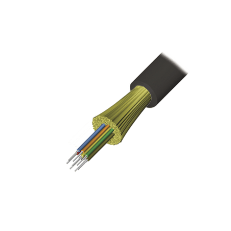 Cable de Fibra Óptica de 12 hilos, Interior/Exterior, Tight Buffer, No