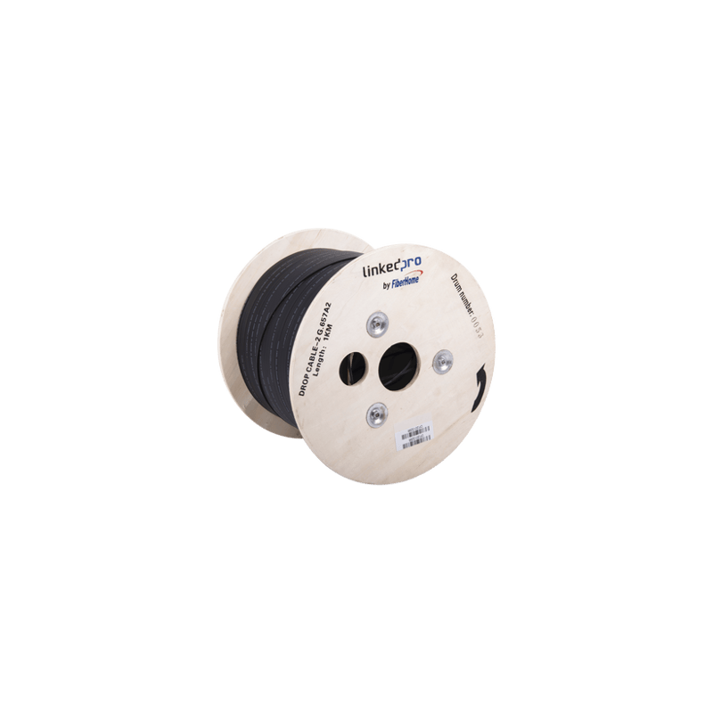 Carrete de 1 km de Fibra Óptica Drop, Interior/Exterior G.657A2 Monomo