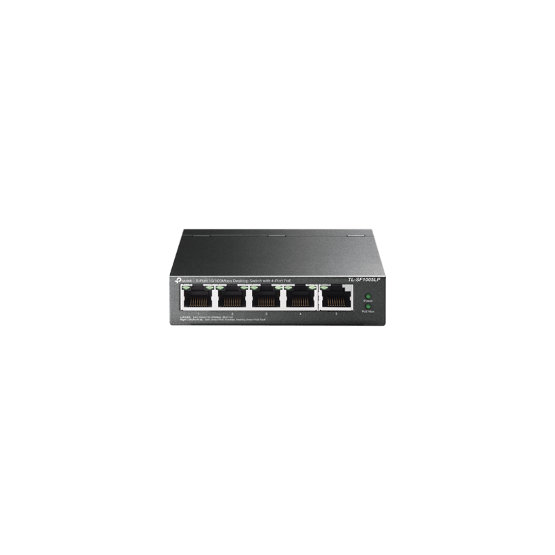 Switch PoE No Administrable de Escritorio / 5 puertos 10/100 Mbps / 4