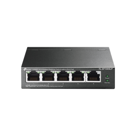 Switch PoE No Administrable de Escritorio / 5 puertos 10/100 Mbps / 4