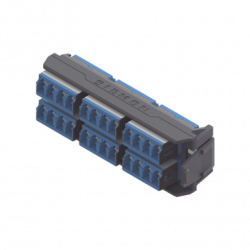 Placa Acopladora LightVerse, 12 Conectores Dúplex LC/UPC Shuttered, Ac