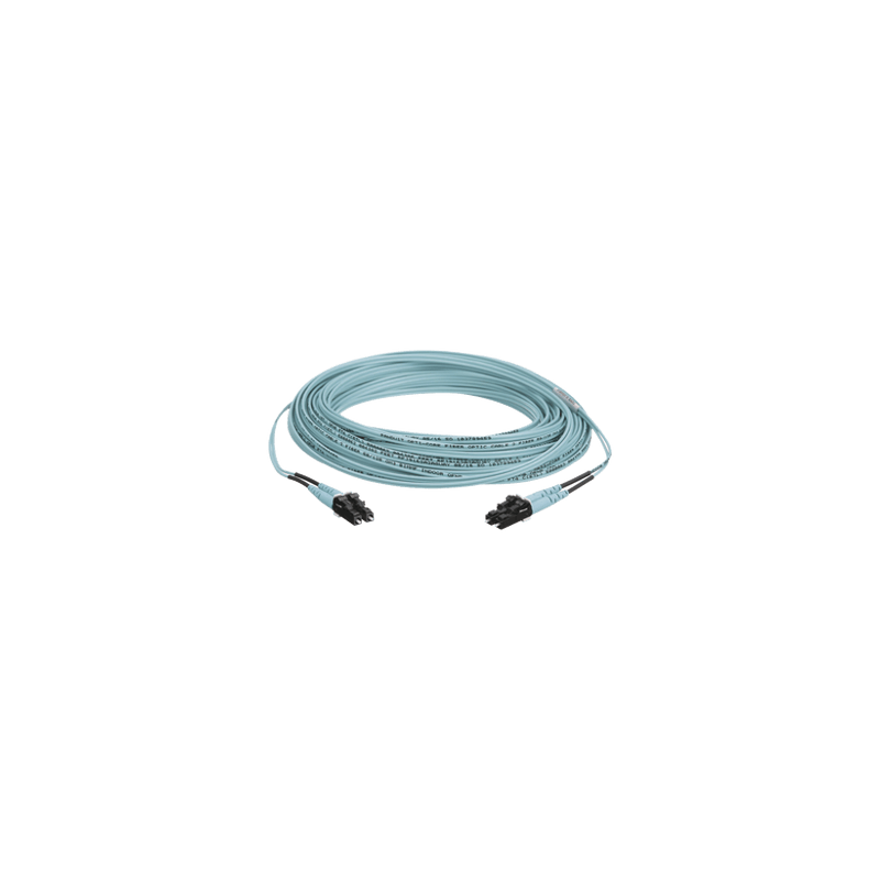 Jumper de Fibra Optica Multimodo 50/125 OM3, LC-LC Duplex, OFNR (Riser