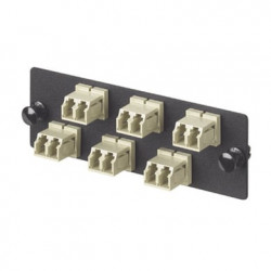 Placa Acopladora de Fibra Optica FAP, Con 6 Conectores LC Duplex (12 F