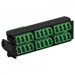 Placa Acopladora LightVerse, 12 Conectores Dúplex LC/APC Shuttered, Ac