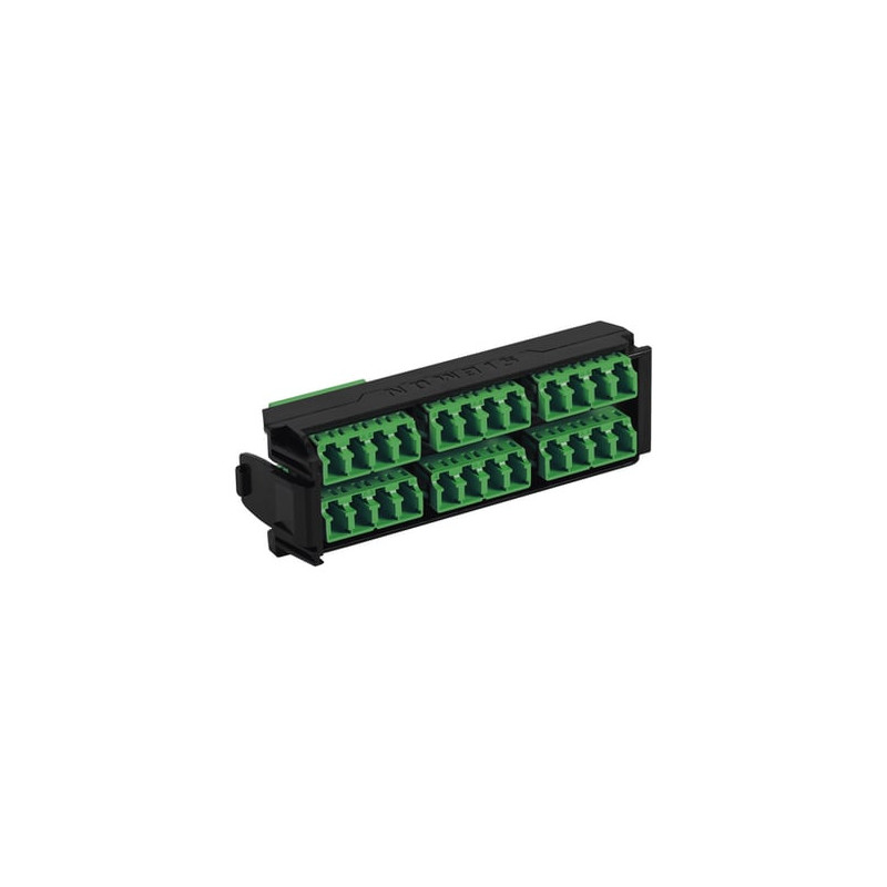 Placa Acopladora LightVerse, 12 Conectores Dúplex LC/APC Shuttered, Ac