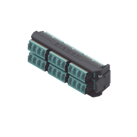 Placa Acopladora LightVerse, 12 Conectores Dúplex LC/UPC Shuttered, Ac