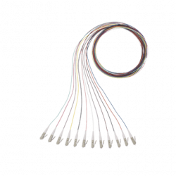 Kit de 12 Pigtails con Conector LC, Multimodo 50/125 OM4, 900um, de 1