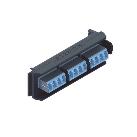 Placa Acopladora LightVerse, 6 Conectores Dúplex LC/UPC Shuttered, Ace