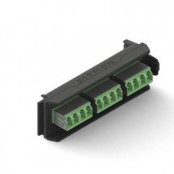 Placa Acopladora LightVerse, 6 Conectores Dúplex LC/APC Shuttered, Ace