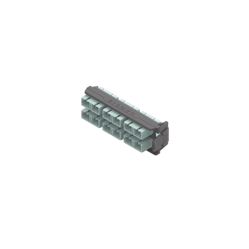 Placa Acopladora LightVerse, 6 Conectores Dúplex SC, Acepta hasta 12 h