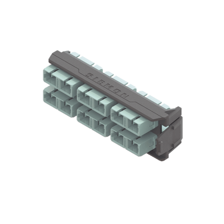 Placa Acopladora LightVerse, 6 Conectores Dúplex SC, Acepta hasta 12 h