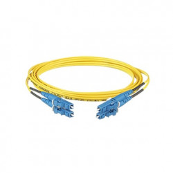 Jumper de Fibra Optica Monomodo 9/125 OS2, LC-LC Duplex, OFNR (Riser),