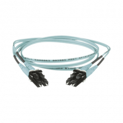 Jumper de Fibra Optica Multimodo 50/125 OM3, LC-LC Duplex, OFNR (Riser