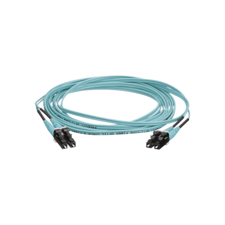 Jumper de Fibra Óptica Multimodo 50/125 OM4, LC-LC Duplex, OFNR (Riser