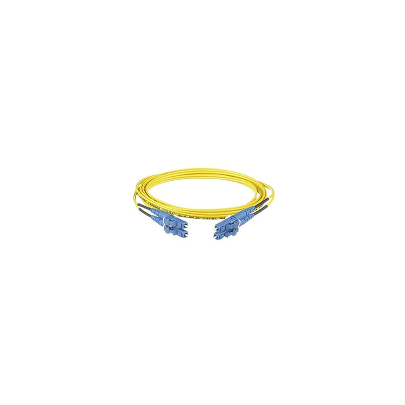 Jumper de Fibra Optica Monomodo 9/125 OS2, LC-LC Duplex, OFNR (Riser),