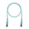 Jumper de Fibra Optica Multimodo 50/125 OM3, LC-LC Duplex, LSZH (Cero