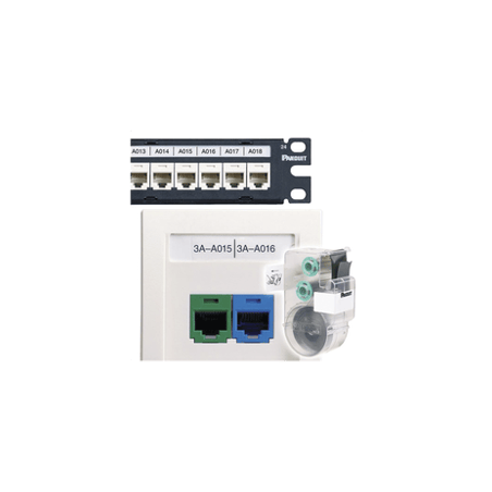 Casete de 125 Etiquetas Adhesivas, para Patch Panel, Face Plate o Caja
