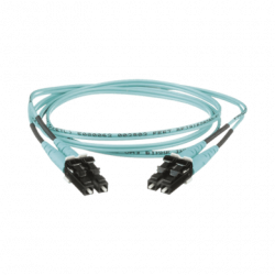 Jumper de Fibra Optica Multimodo 50/125 OM3, LC-LC Duplex, OFNR (Riser